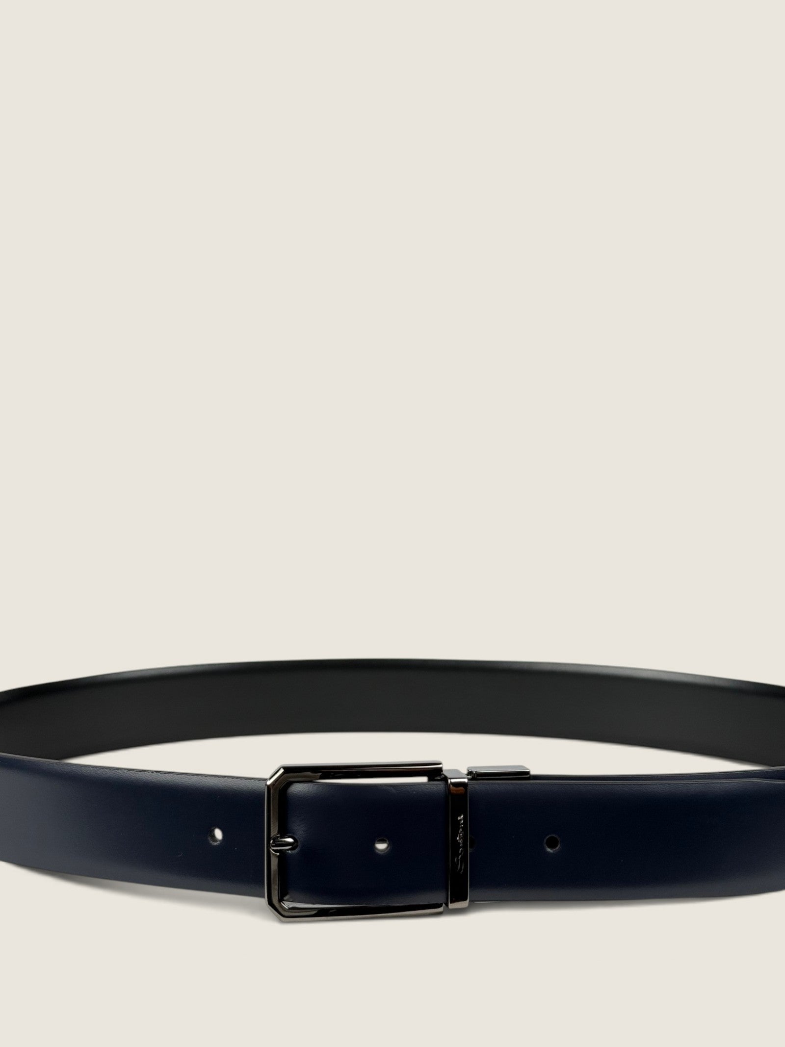 Cintura Santoni Blue/nero 