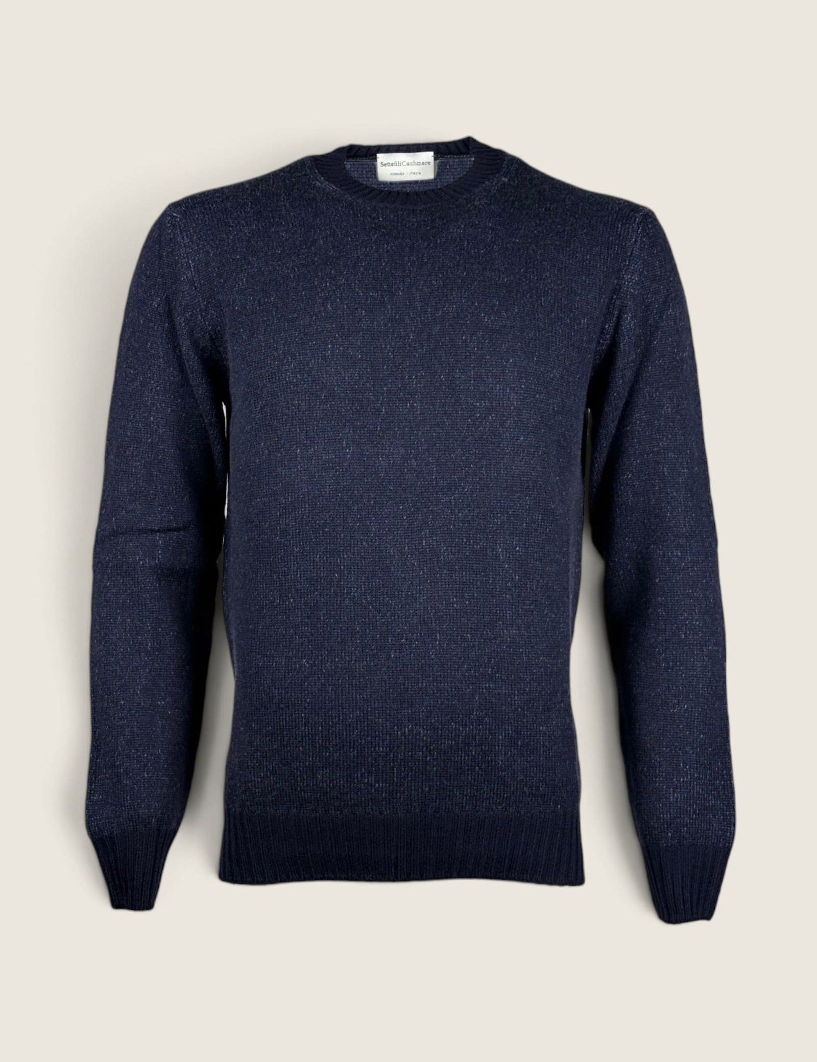 Girocollo Settefili Cashmere Blu 