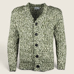 Cardigan Settefili Cashmere Salvia/bianco 