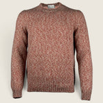 Girocollo Settefili Cashmere Mattone 