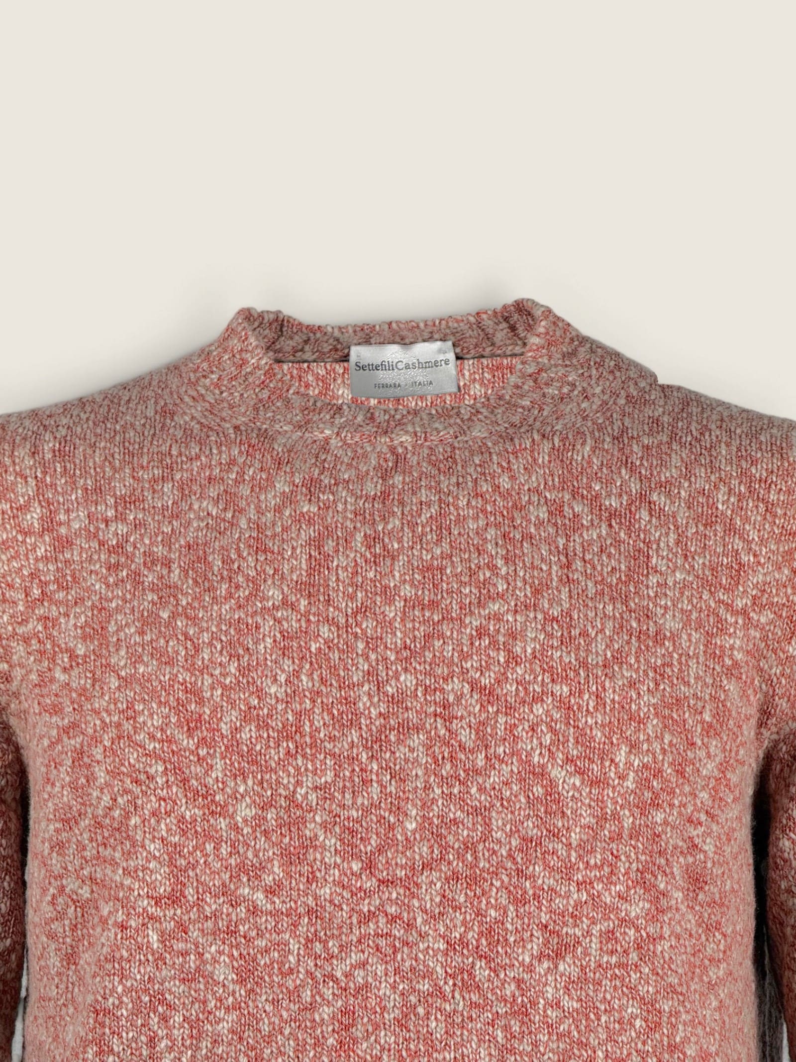 Girocollo Settefili Cashmere Mattone 