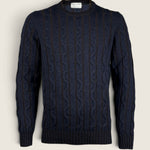 Girocollo Settefili Cashmere Moro/blu 