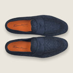 Mocassini Santoni Blu 