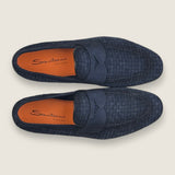 Mocassini Santoni Blu 