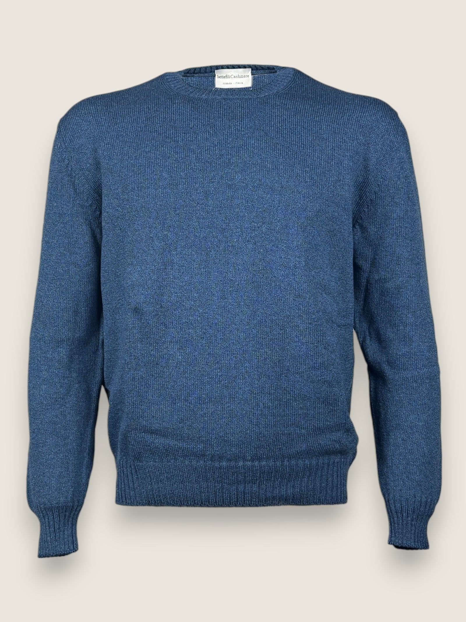 Girocollo Settefili Cashmere Denim 