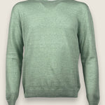 Girocollo Settefili Cashmere Verde 