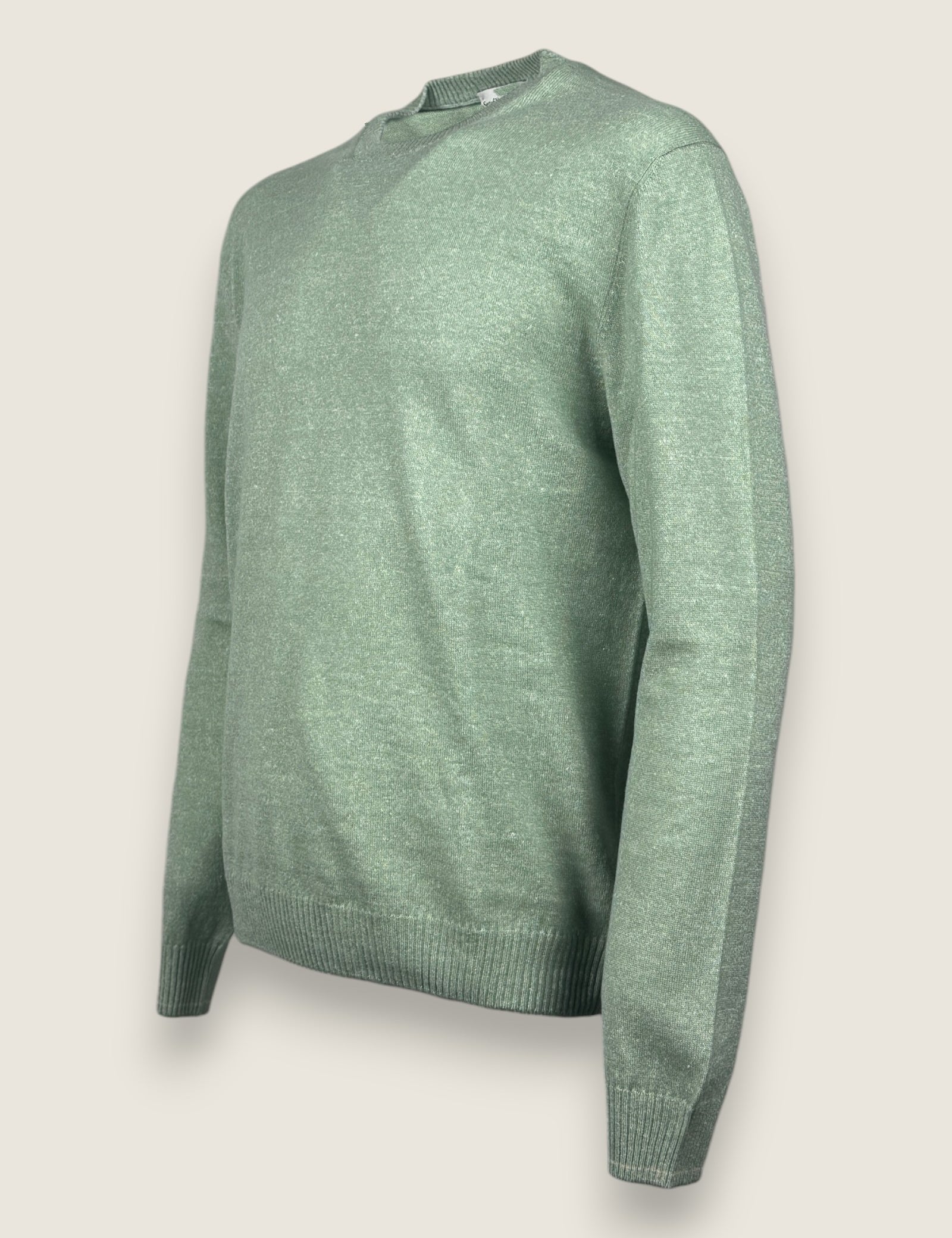 Girocollo Settefili Cashmere Verde 