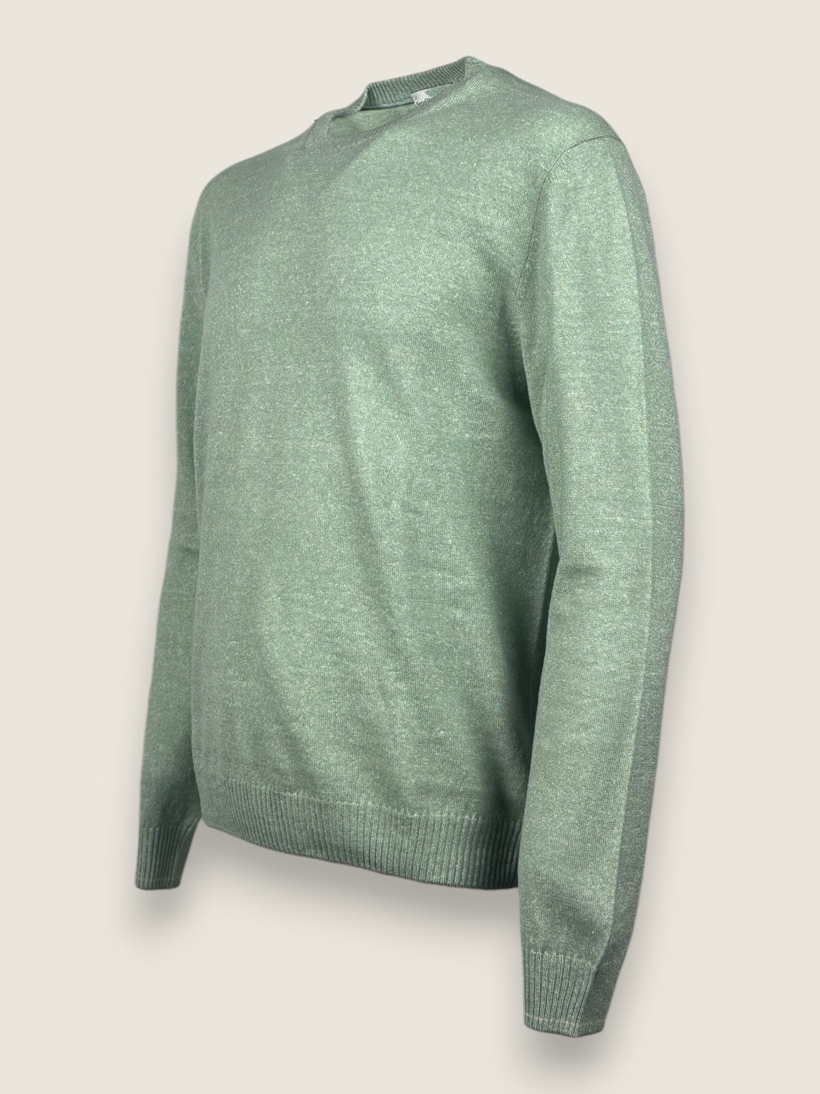 Girocollo Settefili Cashmere Verde 