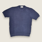 Girocollo Settefili Cashmere Blu 