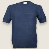 Girocollo Settefili Cashmere Blu 