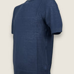Girocollo Settefili Cashmere Blu 