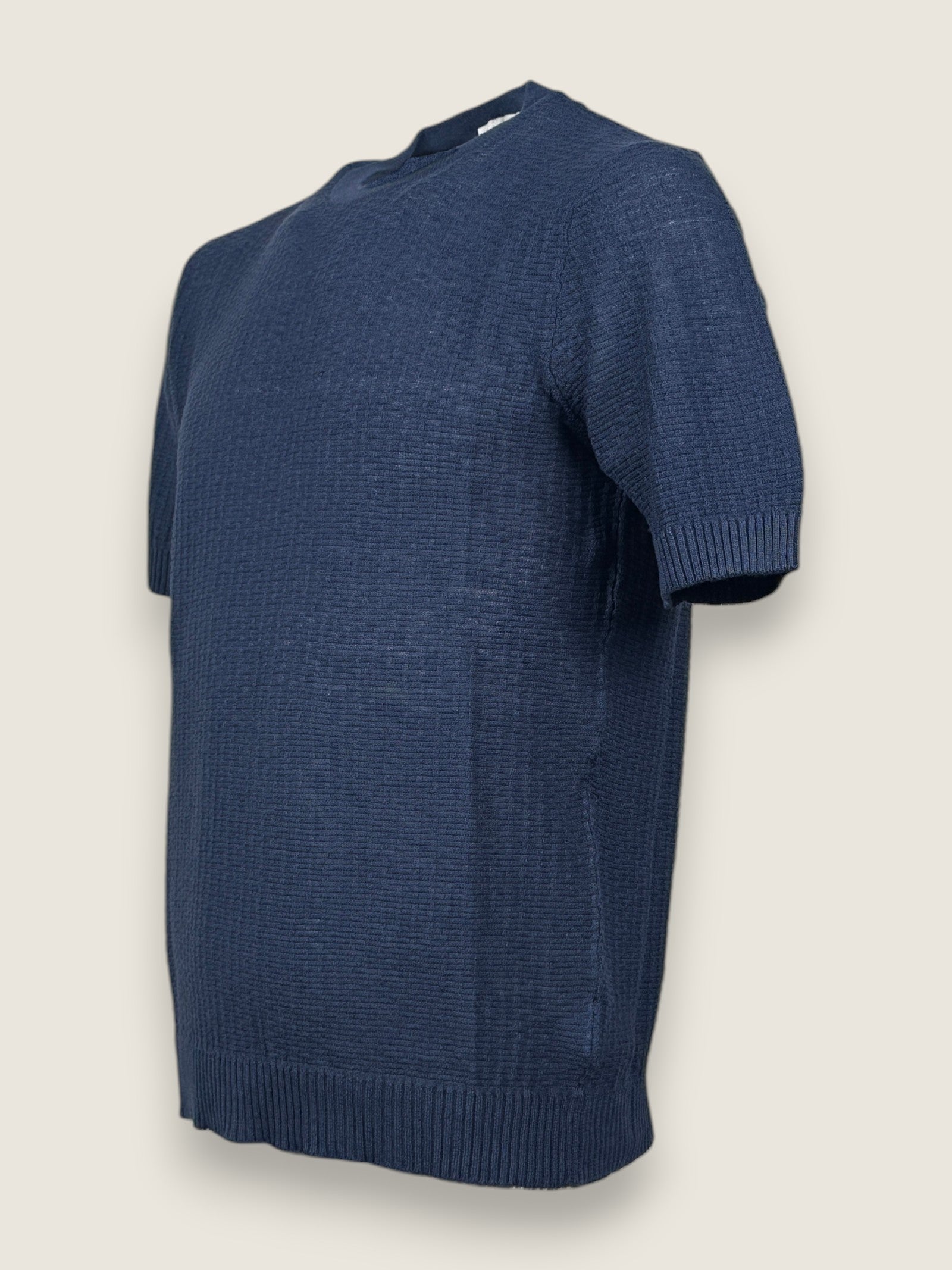 Girocollo Settefili Cashmere Blu 
