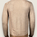 Cardigan Settefili Cashmere Beige/bianco 