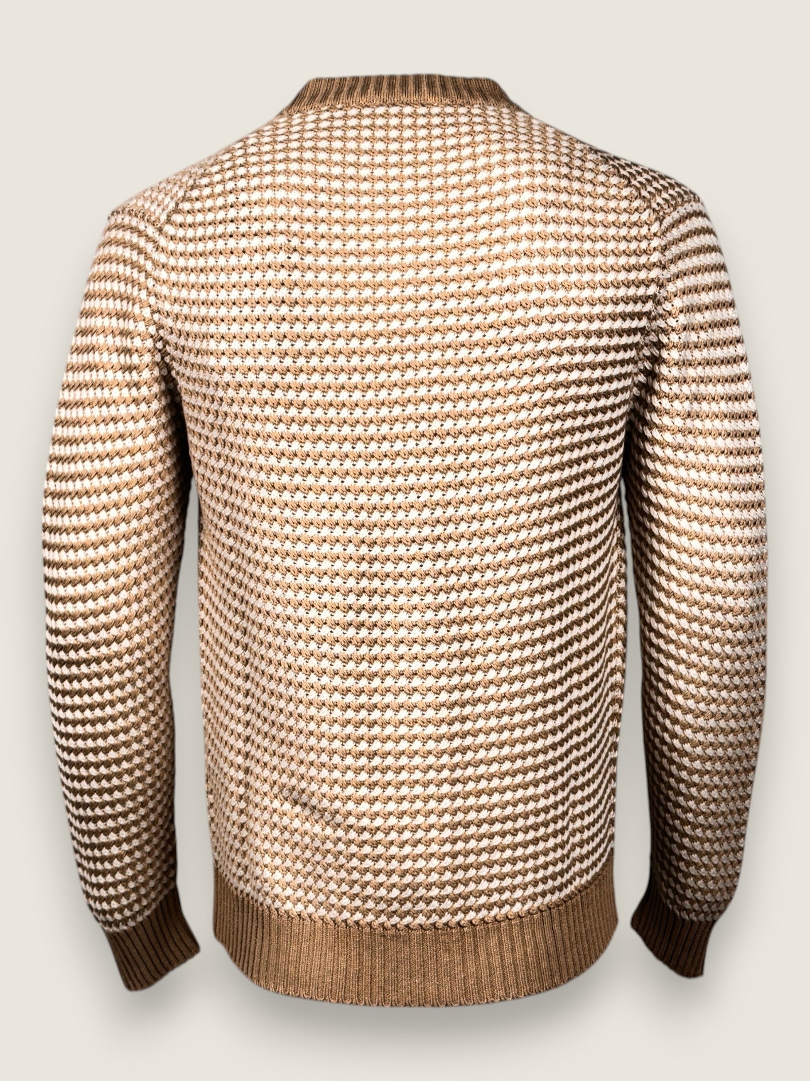 Cardigan Settefili Cashmere Beige/bianco 