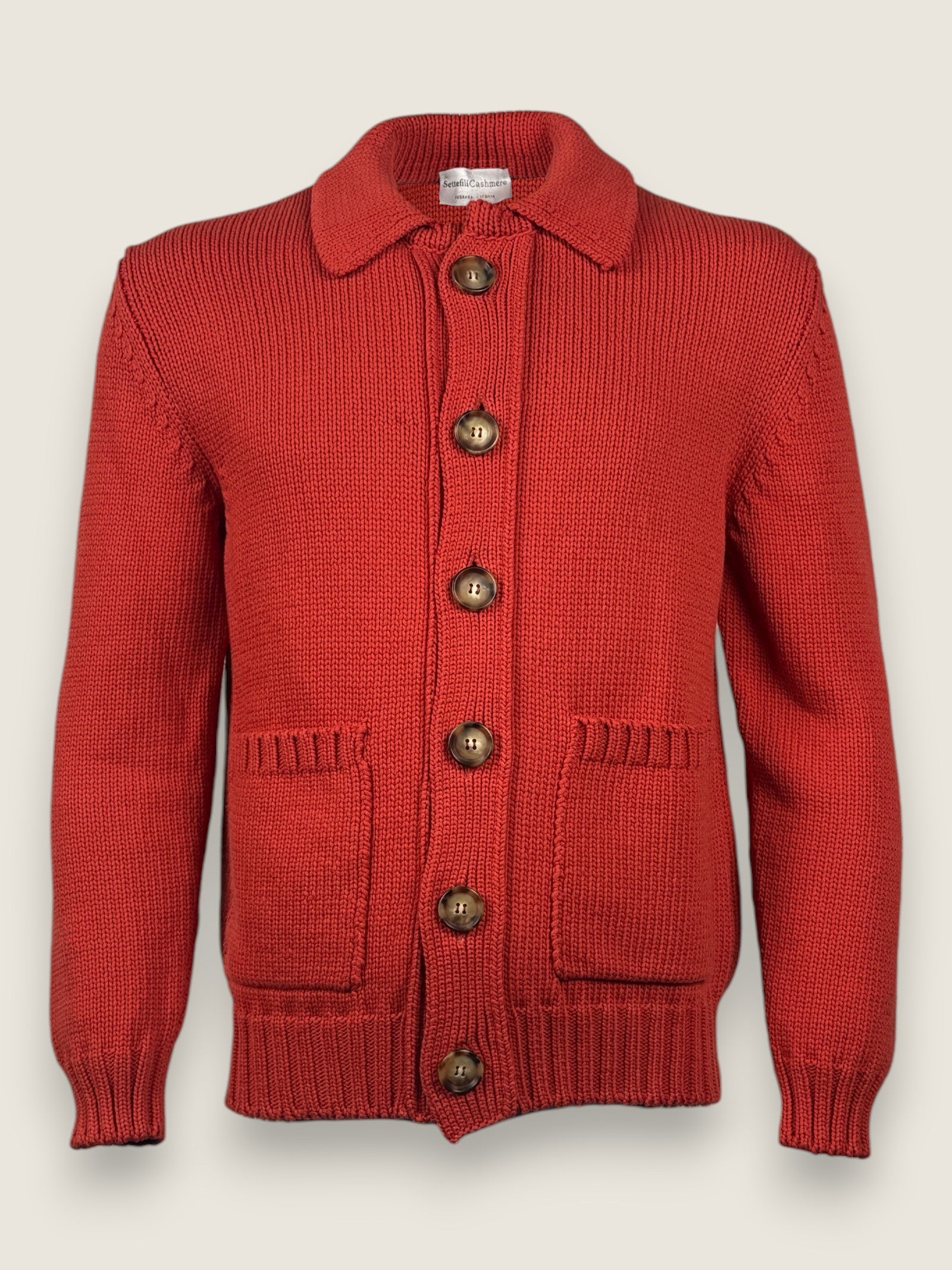 Cardigan Settefili Cashmere Corallo 